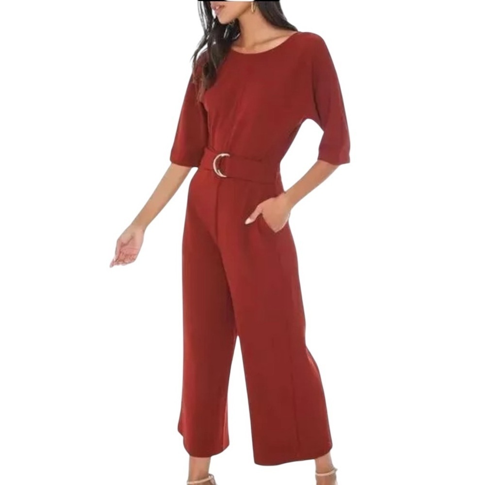 Bishop & Young Belted Rust Jumpsuit Size Medium